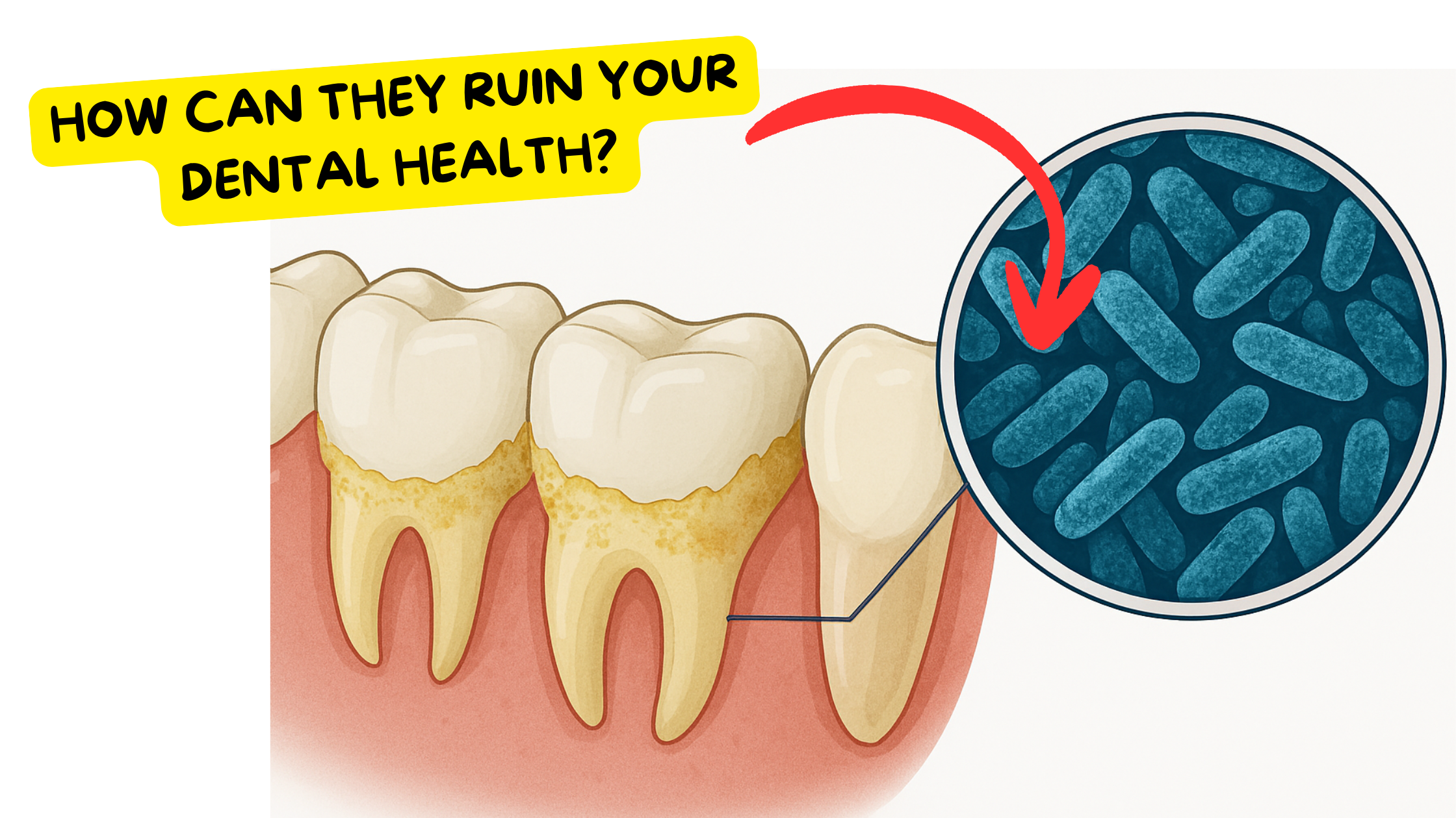 Effects of bacterial plaque on oral health