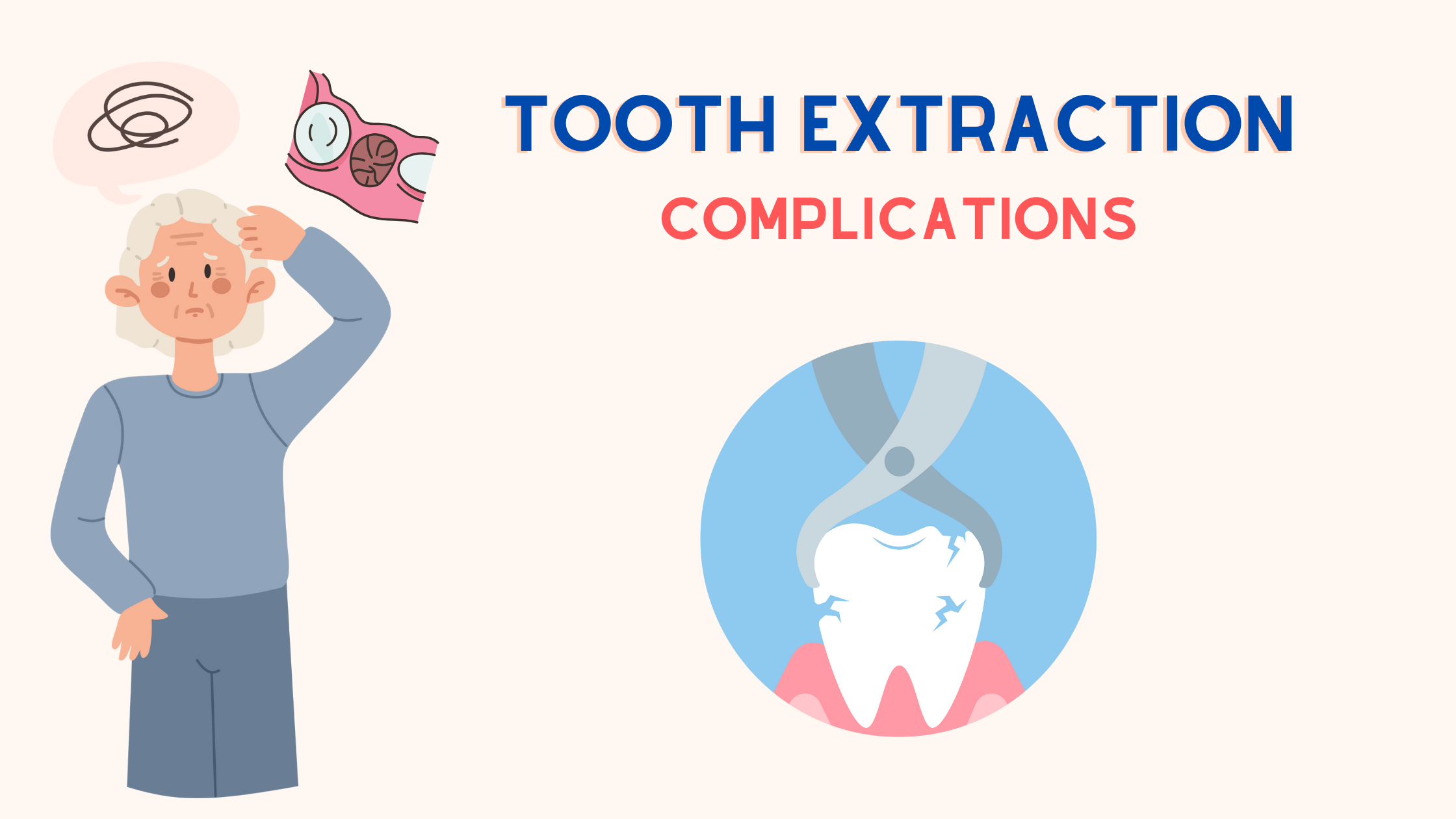 Complications of tooth extraction procedure